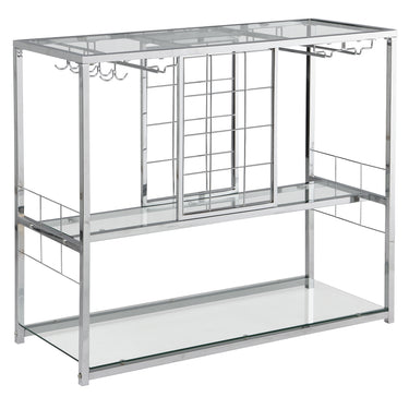 Franklyn Stainless Steel & Glass Wine Rack